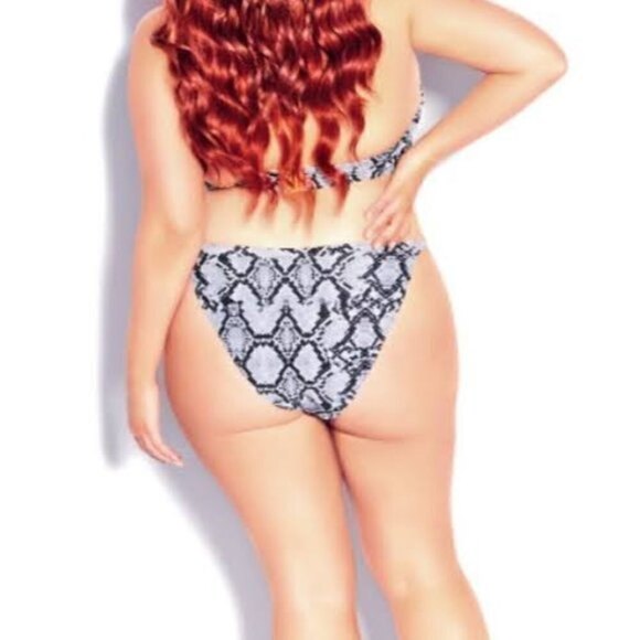 CCX Greta Black Snake Print Bikini Size 14 - Picture 2 of 11